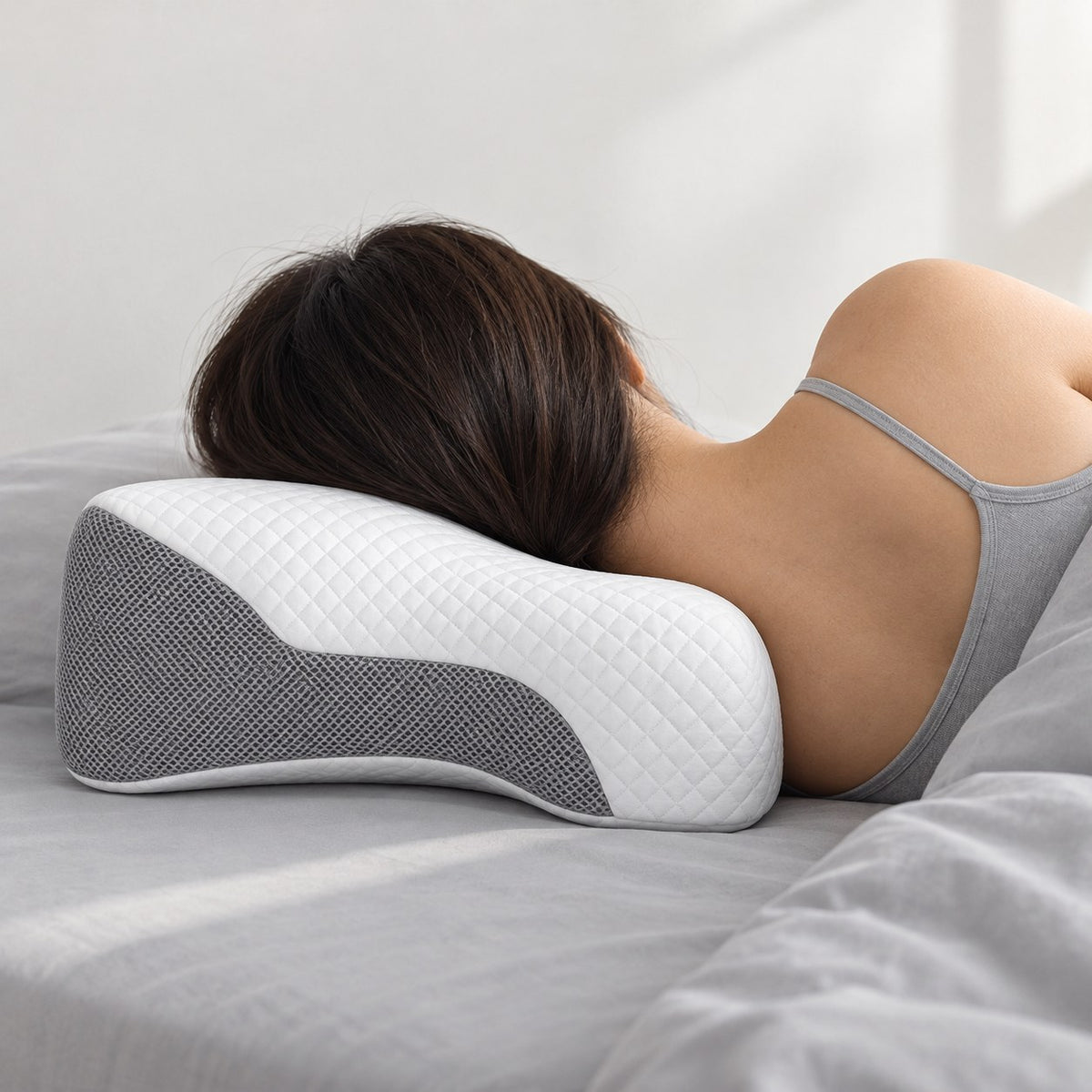 Almohada ergonómica y descanso natural