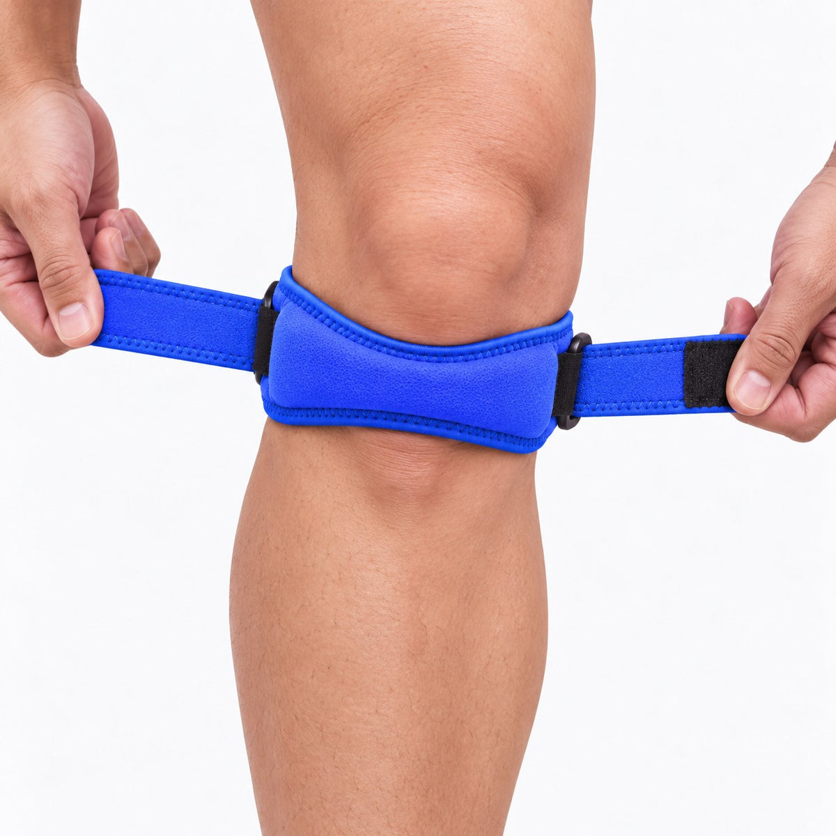 Ajuste de correa azul para rodilla