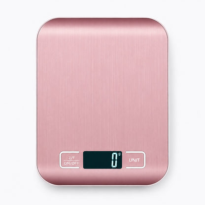Báscula de cocina rosa dorado