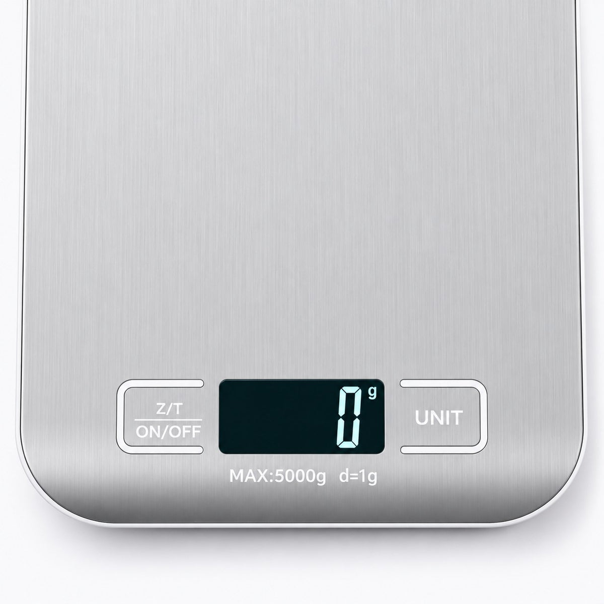 Báscula digital de cocina plateada