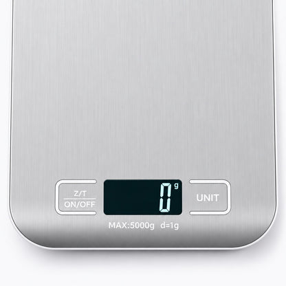 Báscula digital de cocina plateada