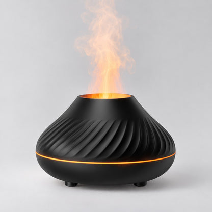 Difusor negro con vapor ámbar