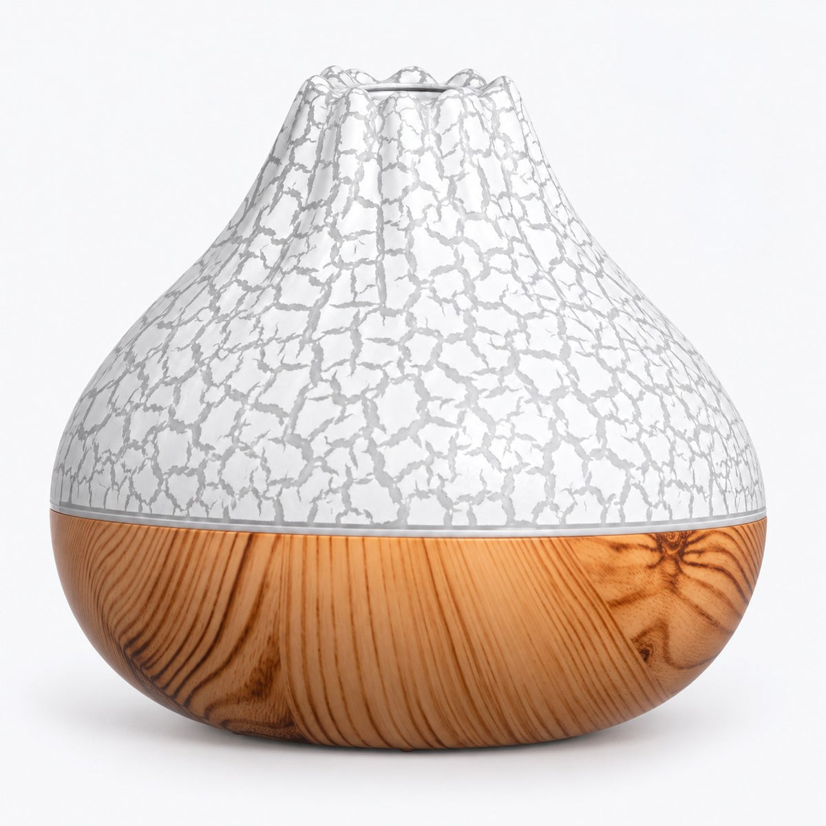 Difusor de cerámica y madera con textura craquelada
