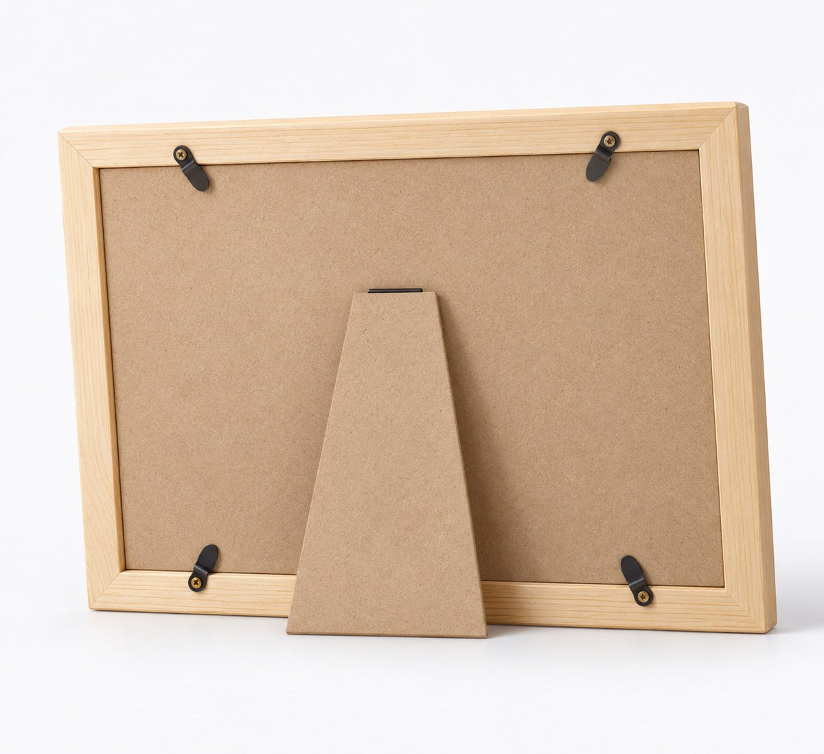 Reverso de marco de madera con soporte