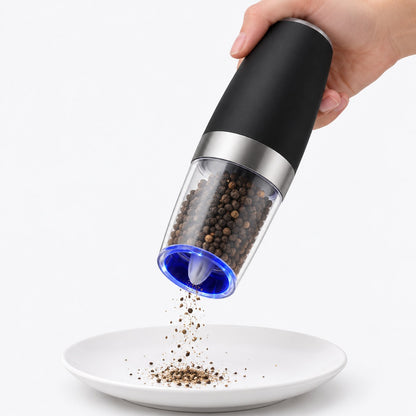 Molinillo eléctrico de pimienta con luz azul