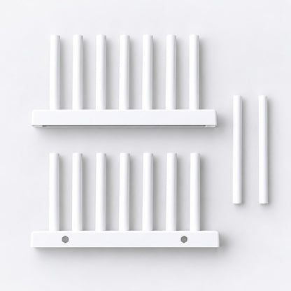 Componentes de estantería blanca minimalista