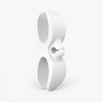Organizador blanco de cables en doble lazo