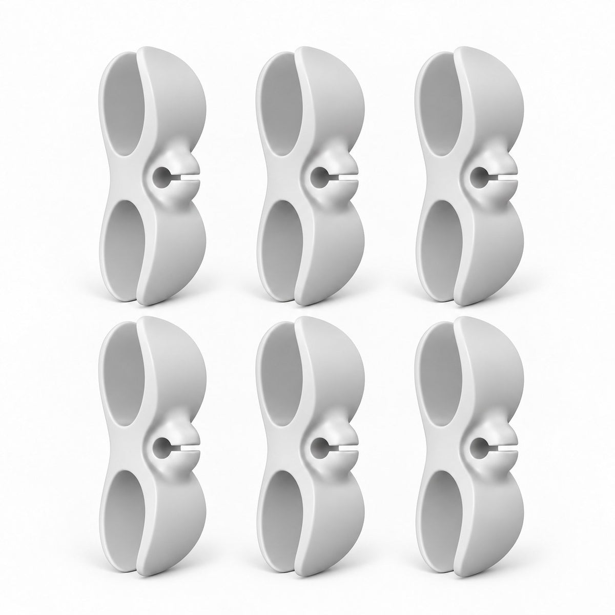 Seis clips de cable minimalistas