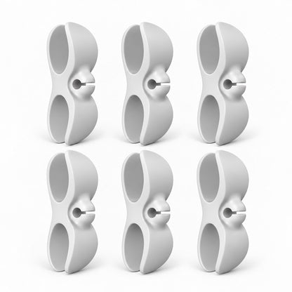 Seis clips de cable minimalistas
