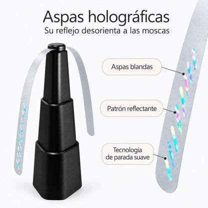 Aspas holográficas antimoscas
